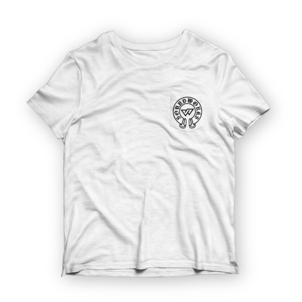 Pocket Chrome Hearts White Tee - Image 2